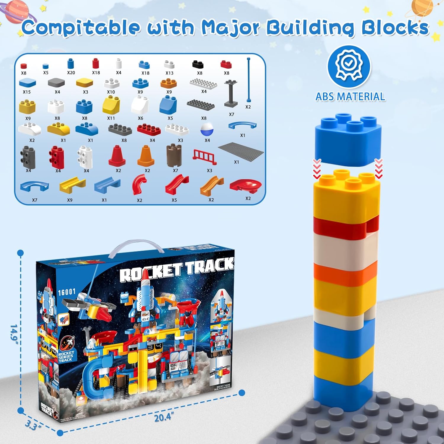 Amazon.co.jp: Mostop マーブルランビルディングブロック 292個 ビッグブロック STEMおもちゃレンガセット  キッズレーストラックおもちゃ クラシックな大型レンガに対応 誕生日プレゼント 男の子 女の子 3歳 4歳 5歳 6歳 7歳 8歳 : おもちゃ  Mostop マーブルラン ...