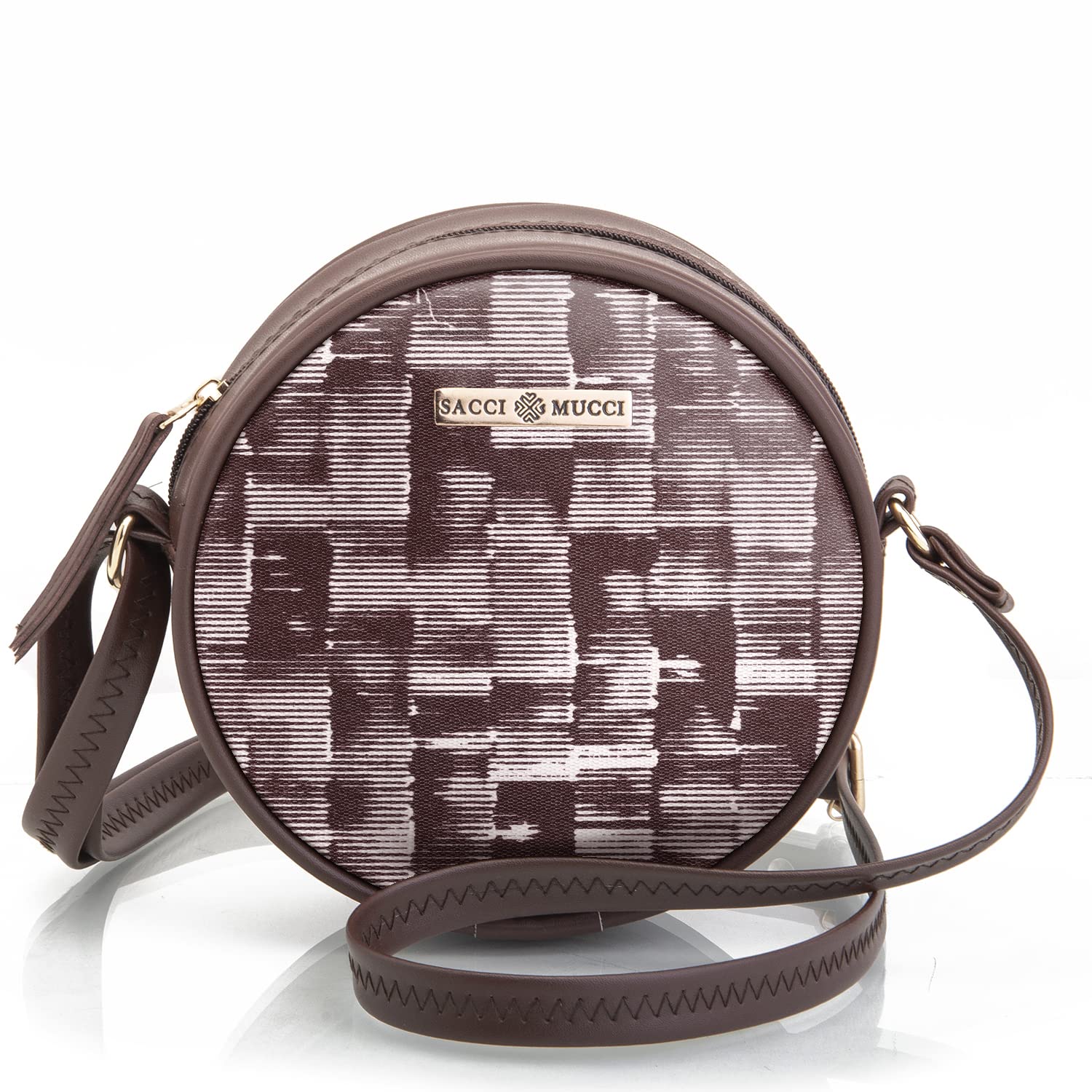 See full amazon price history chart for SACCI MUCCI Round Sling Crossbody Bag for girls and women Zip closure with Adjustable Straps - Irregular Stripes Tie Dye (Brown) SACCI MUCCI Round Sling Crossbody Bag for girls and women Zip closure with Adjustable Straps - Irregular Stripes Tie Dye (Brown) (B0C39XQMMS) Amazon Price History, Amazon Price Tracker