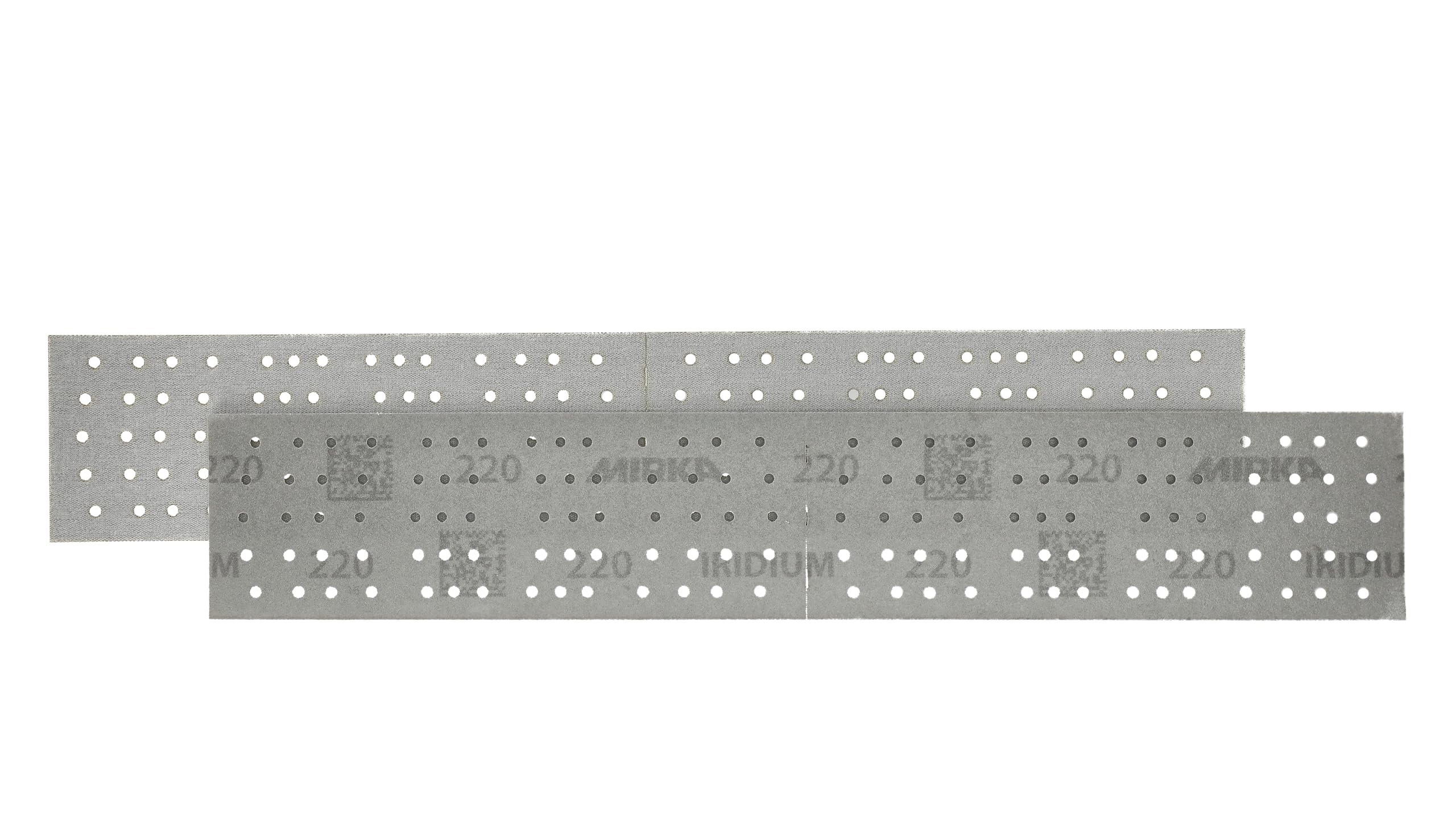 Mirka carta abrasiva Iridium 70x400mm grana 140 a strappo perforata | Premium carta abrasiva Mirka a strappo grana 220 perforata ideale per levigatura vernice stucco legno acciaio minerali