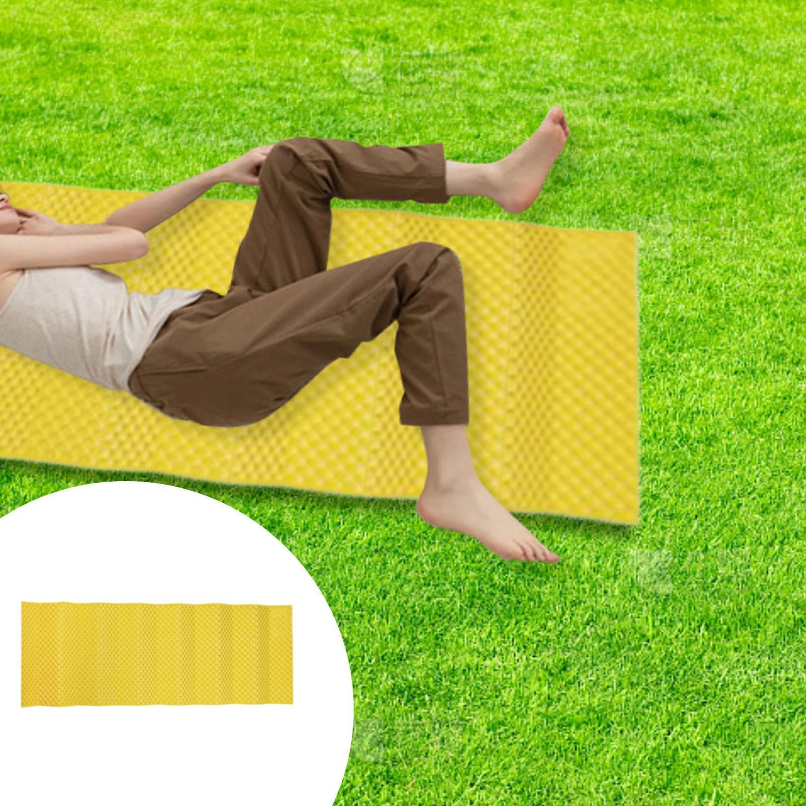 Almohadilla de Camping Exterior Esterilla Isotérmica Colchoneta de Aluminio Colchoneta Plegable Función Transpirable y Flexible Adecuada para Camping
