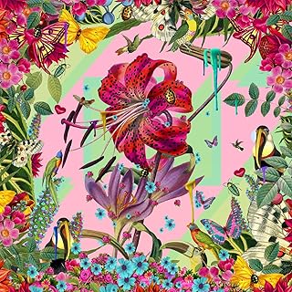 Buffalo Games - Krovblit - Flower Jungle II (Square) - 300 Large Piece Jigsaw Puzzle for Adults Challenging Puzzle Perfect for Game Nights