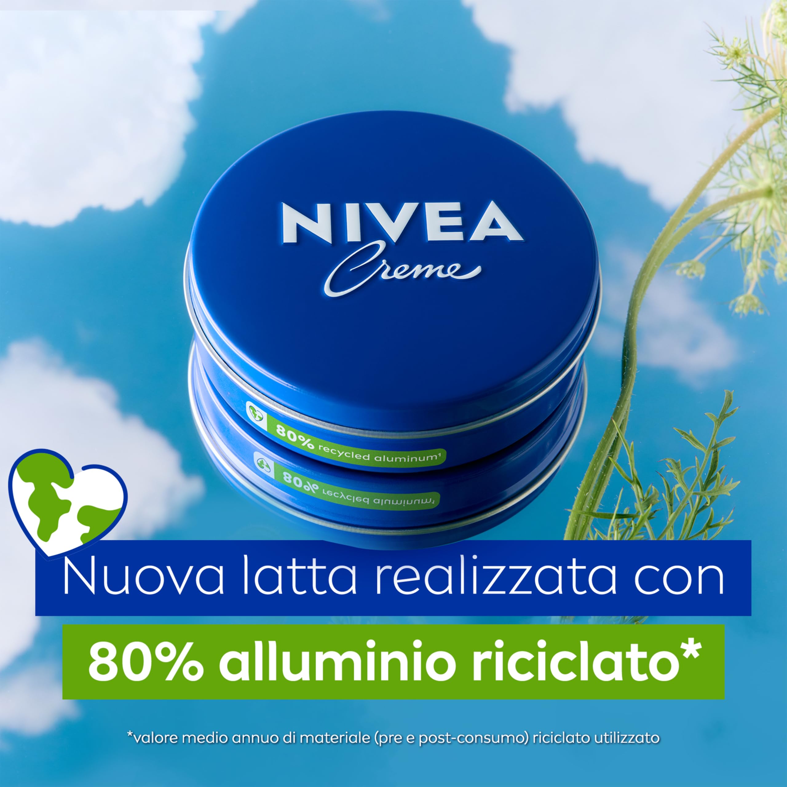 NIVEA Creme Crema multiuso 400 ml, Crema NIVEA classica a base di Eucerit, Glicerina e Pantenolo, Crema corpo, viso e mani dermatologicamente testata per tutta la famiglia