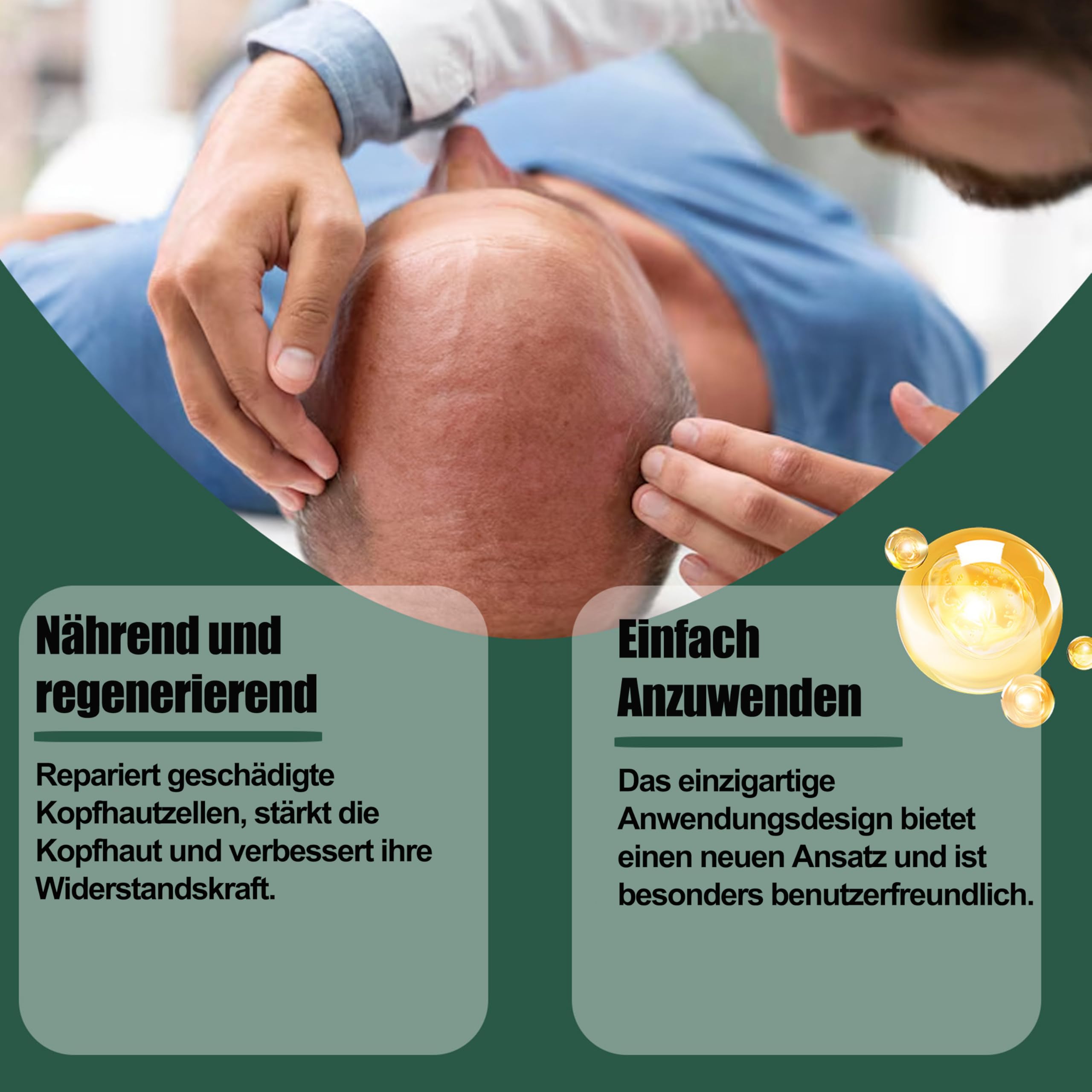 Krem do łysienia – 1 x krem do pielęgnacji skóry głowy, nawilżający, pielęgnujący i pielęgnujący skórę głowy, naturalny krem do łysienia dla mężczyzn, krem do pielęgnacji włosów