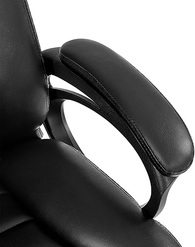 Miniatura 9 de Yaheetech Silla de oficina ejecutiva de piel sintética, silla giratoria de gestión con respaldo alto, silla de escritorio para computadora con