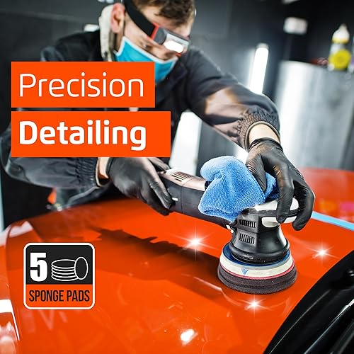 Miniatura 7 de Venzo Almohadillas de pulido de 5 pulgadas, juego de 5 almohadillas de pulido, lado frontal de 5.5 pulgadas para placa de respaldo de 4.921 in, kit