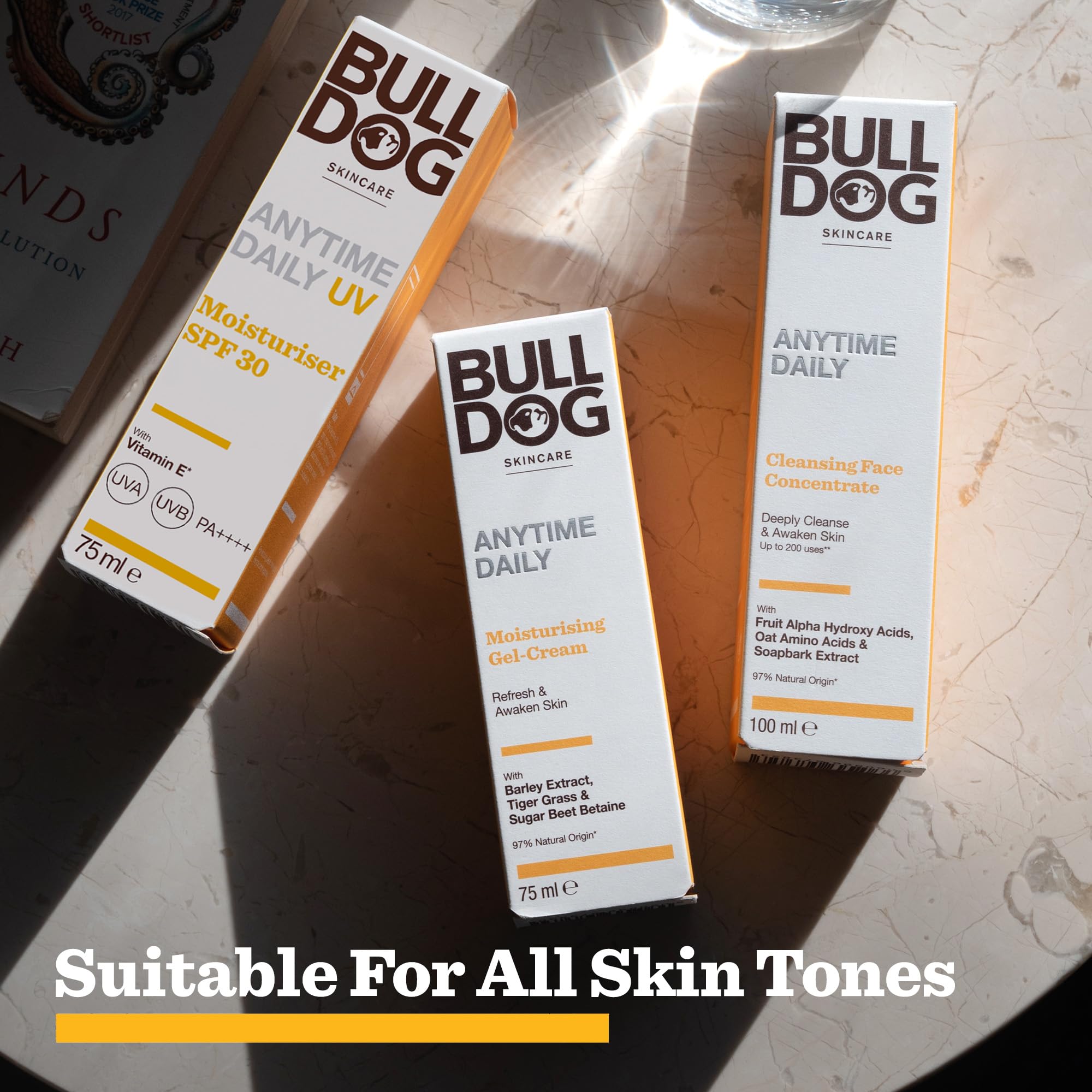 BULLDOG SKINCARE Anytime Daily UV Moisturiser SPF 30 For Men 75 ml, Safflower Seed Extract, Protects & Hydrates Skin - Image 3