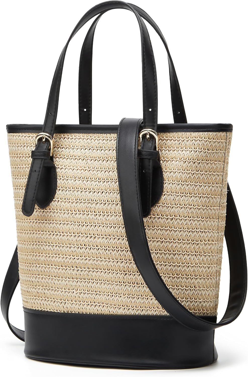 Straw Clutch Bag for Women Cute Summer Beach Rattan Purse Small Crossbody Woven Handbag Travel Bucket Bag