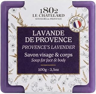 LeChatelard 1802 French Natural Provences Lavender Fragrance Soap Bar for Face & Body 100g – Handmade Marseille Bath Soap ... Price In India