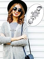 Vista 3 de Jetec -4 clips de chal de suéter vintage, estilo retro, para mujer, niña, clips de cárdigan camisa, broches de 4 estilos