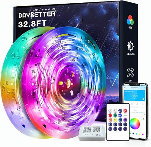 DAYBETTER Outdoor Led Strip Lights Waterproof, Smart LED Lights Work