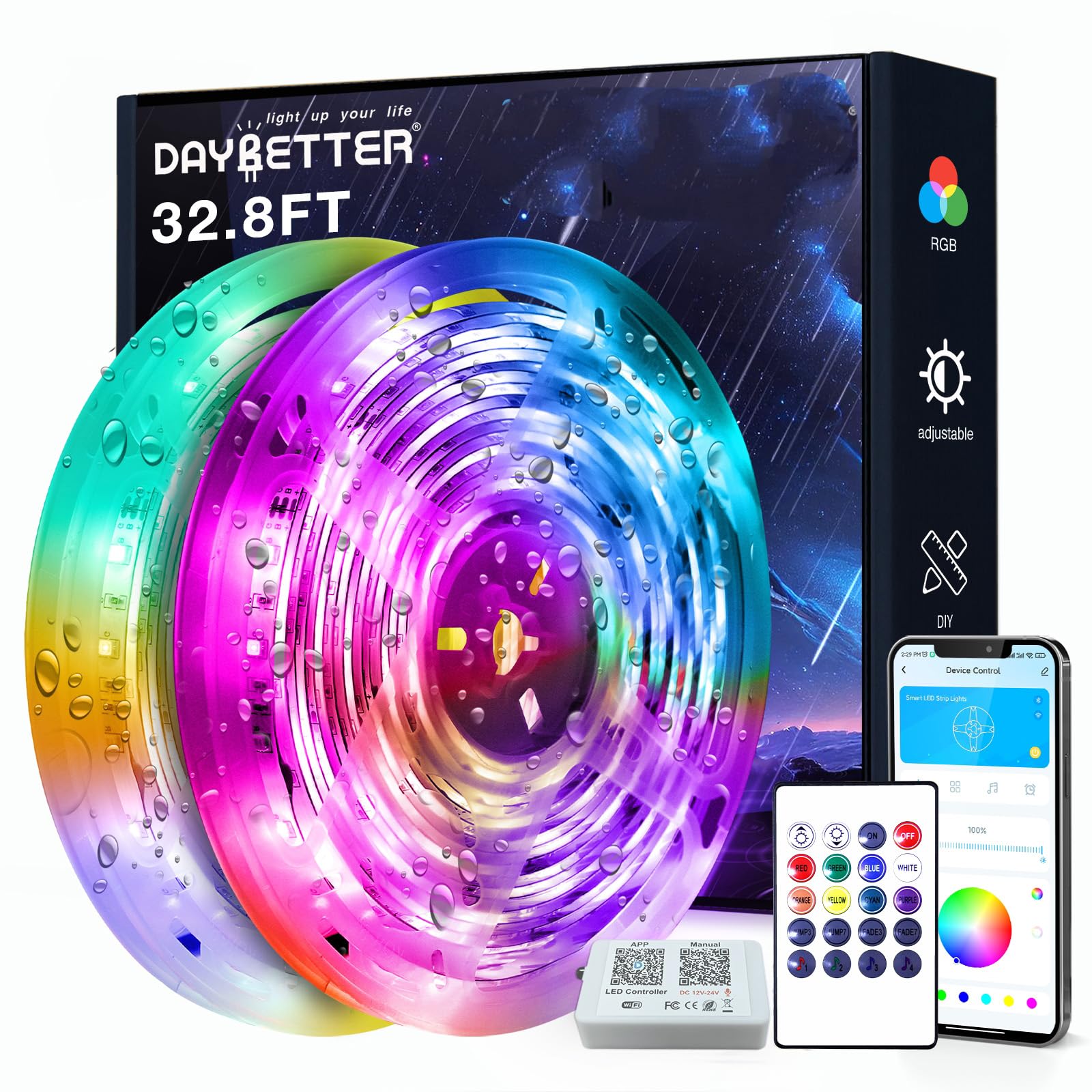 Amazon.com: DAYBETTER Outdoor Led Strip Lights Waterproof, Smart