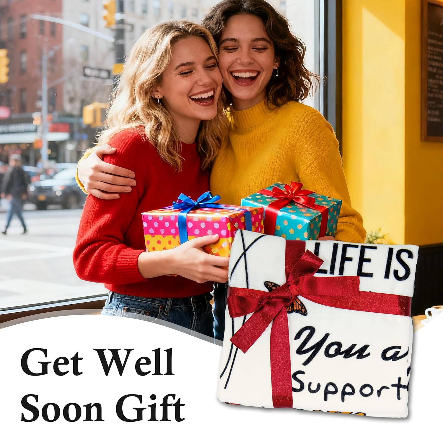 Get Well Gifts for Women, Warm Hug/Healing Blanket Throw 60"x50", Inspirational Gifts, Thinking of You/Cancer Care/Sympathy/After Surgery Gifts, Feel Better Gifts - Image 7
