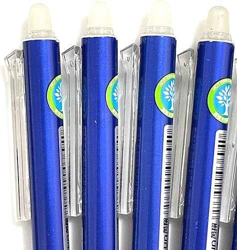 Miniatura 7 de sencoo Paquete de 5 bolígrafos de gel retráctiles y borrables de tinta azul para estudiantes, papelería, oficina, premios escolares, bolígrafos de
