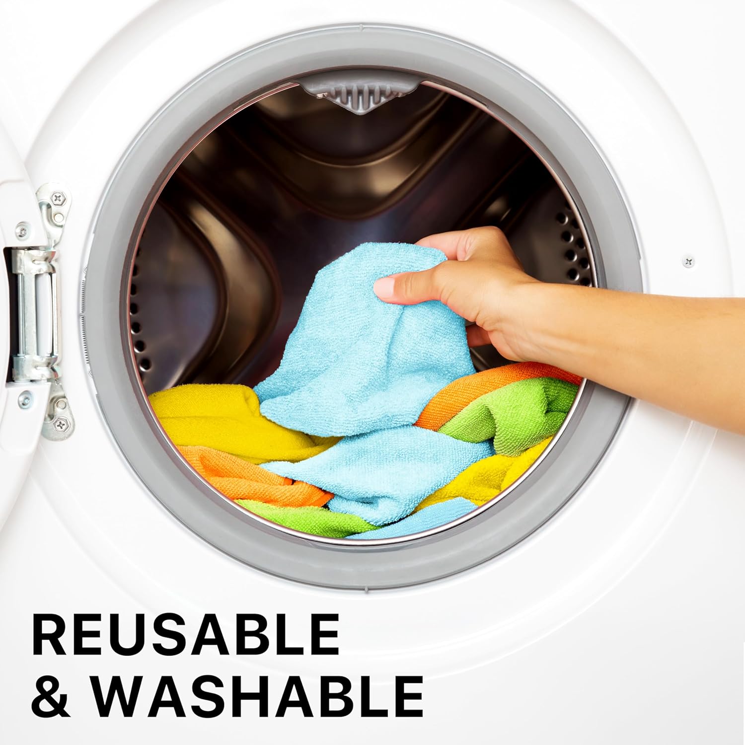 Simple Houseware Microfiber Cleaning Cloth 150 Pack, 12" x 16", 4 Colors