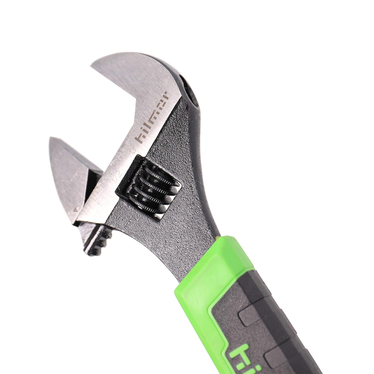 Hilmor 10" Adjustable Crescent Wrench with Rubber Handle Grip, Black & Green, AW10 1885421