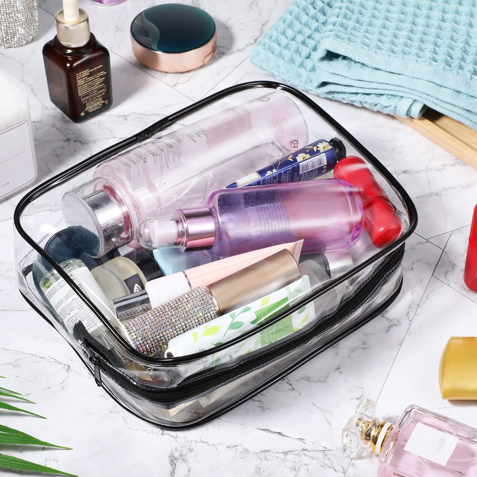 Weewooday PVC Zipper Cosmetic Storage Bags