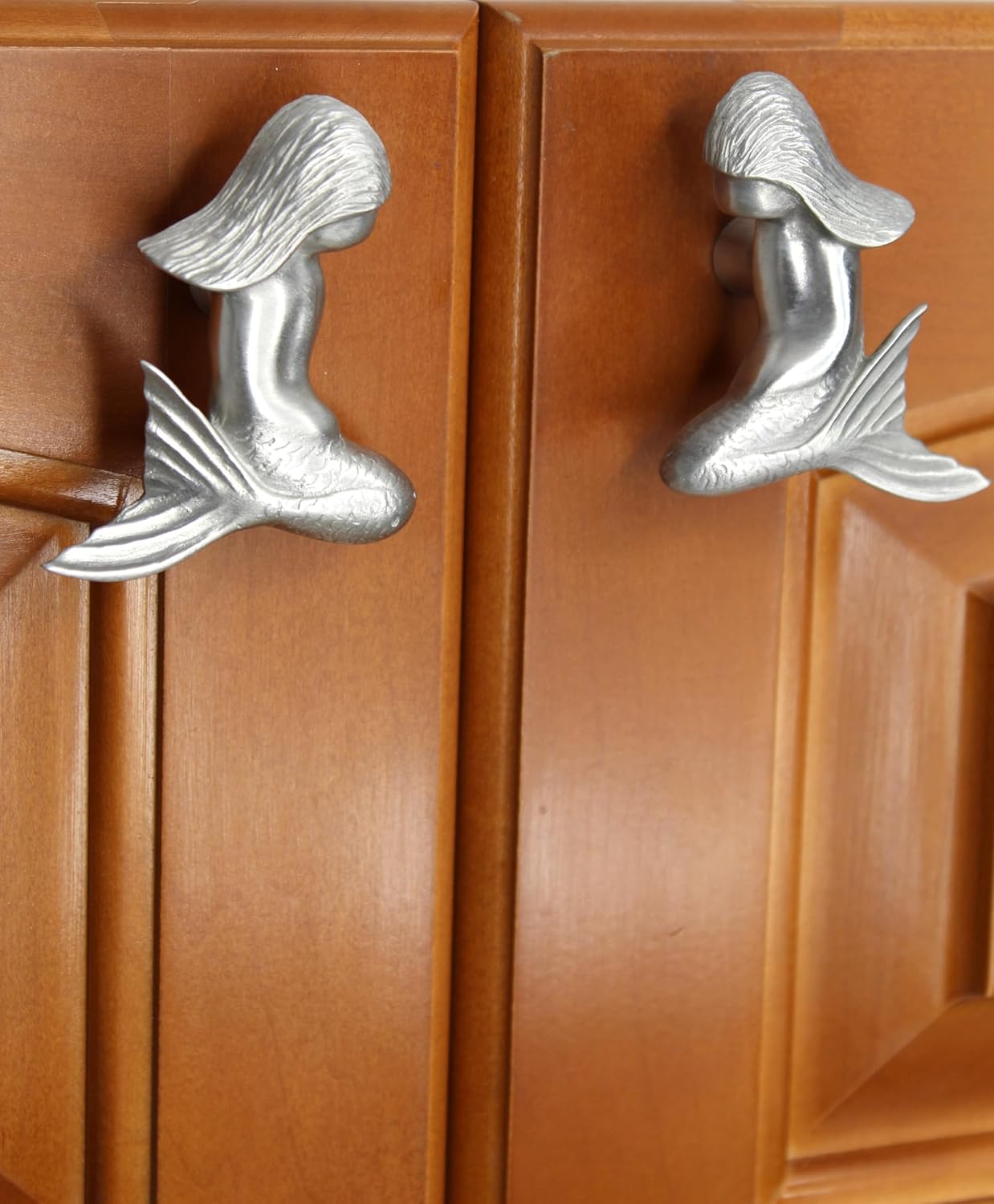 Costello Coastal - Mermaid Cabinet Knobs (Matched Pair) | Artist Pewter Collection Hardware