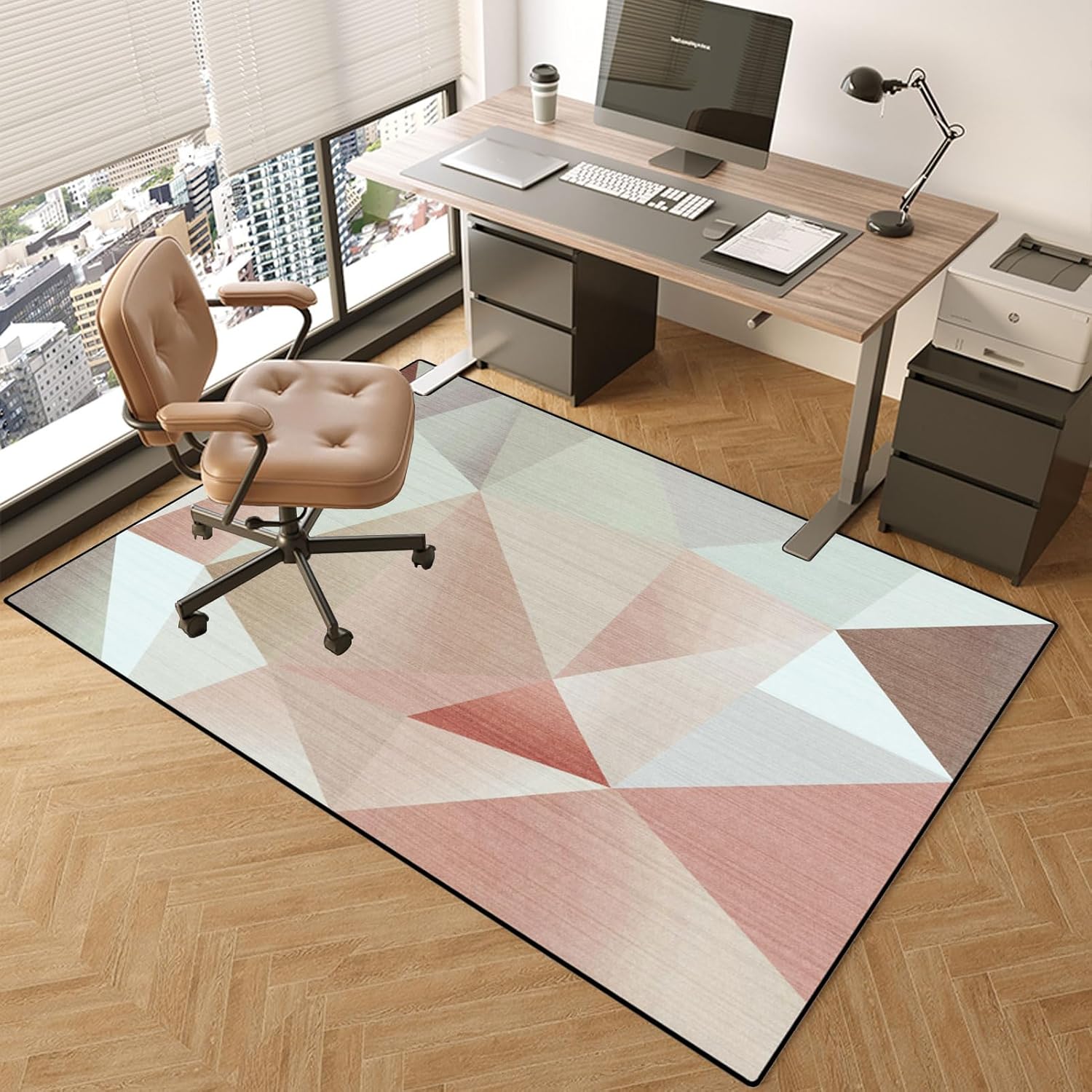 Heavy Duty Office Chair Mat for Carpeted and Hardwood Floors Large 140 x 180 cm Size Carpet Protector Mat for Home and Office Anti Skid Gaming Desk Chair Mat (Color 3 160 x 180 cm)
