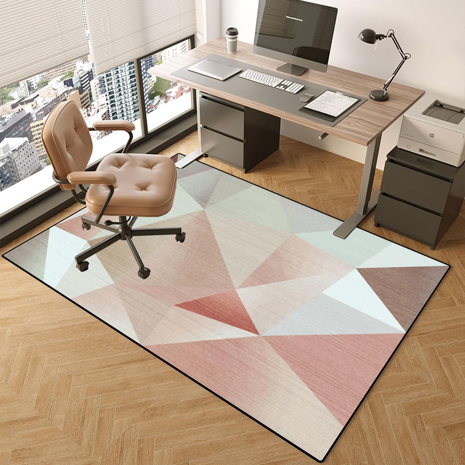 TOYOCC Heavy Duty Office Chair Mats for Carpeted and Hardwood Floor 120 x 160 cm Carpet Protector Chair Mat for Home and Office Floor Mat for Office Chair Anti-skidding Gaming Carpet Desk Chair Mat