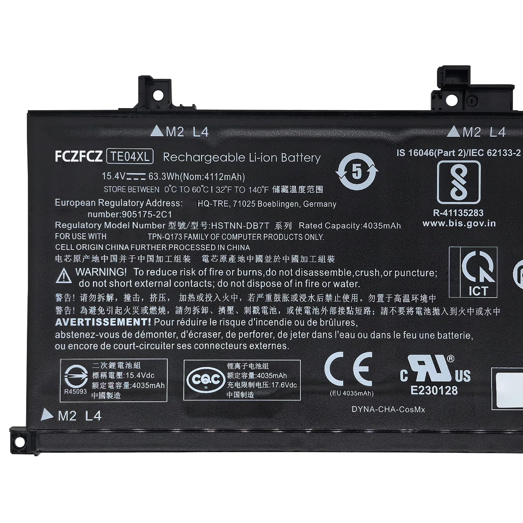 Amazon.com: FCZFCZ TE04XL Battery 63.3Wh 4112mAh Replacement for