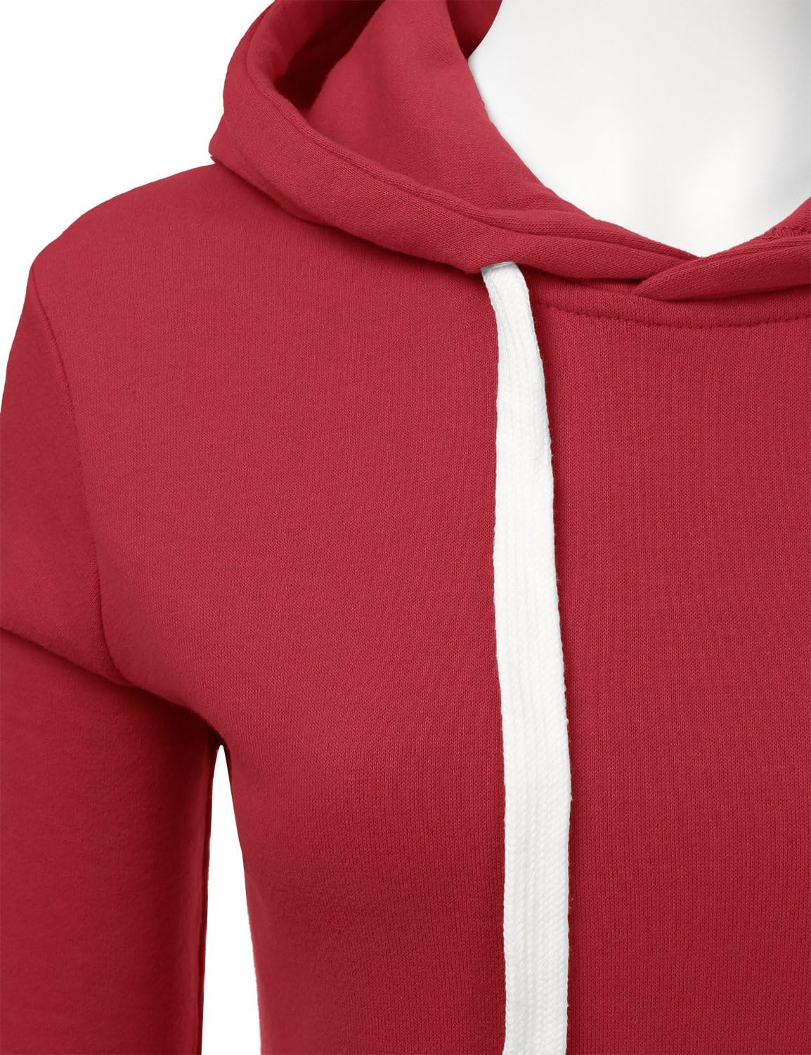 DOUBLJU Basic Lightweight Pullover Sweater Top Essential Comfy Casual Hoodie Sweatshirt for Womens Clothes with Plus Size 1X A_red