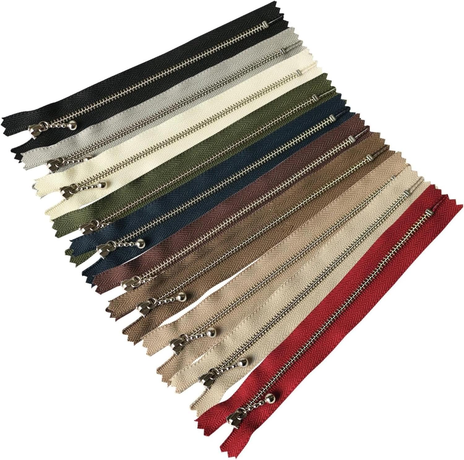 YKK Zipper, 16cm, 10 Color Mix
