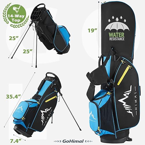 Miniatura 5 de 14-Way Golf Stand Bag, Golf Bag with Stand - Lightweight Durable Club Bag for Men & Women