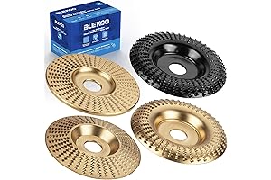 4-Piece Wood Shaping Discs for Angle Grinders