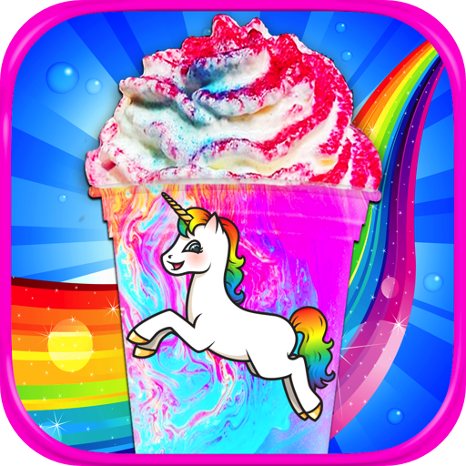 Rainbow Unicorn Milkshakes Kids Frozen Dessert Food Maker Games FREE