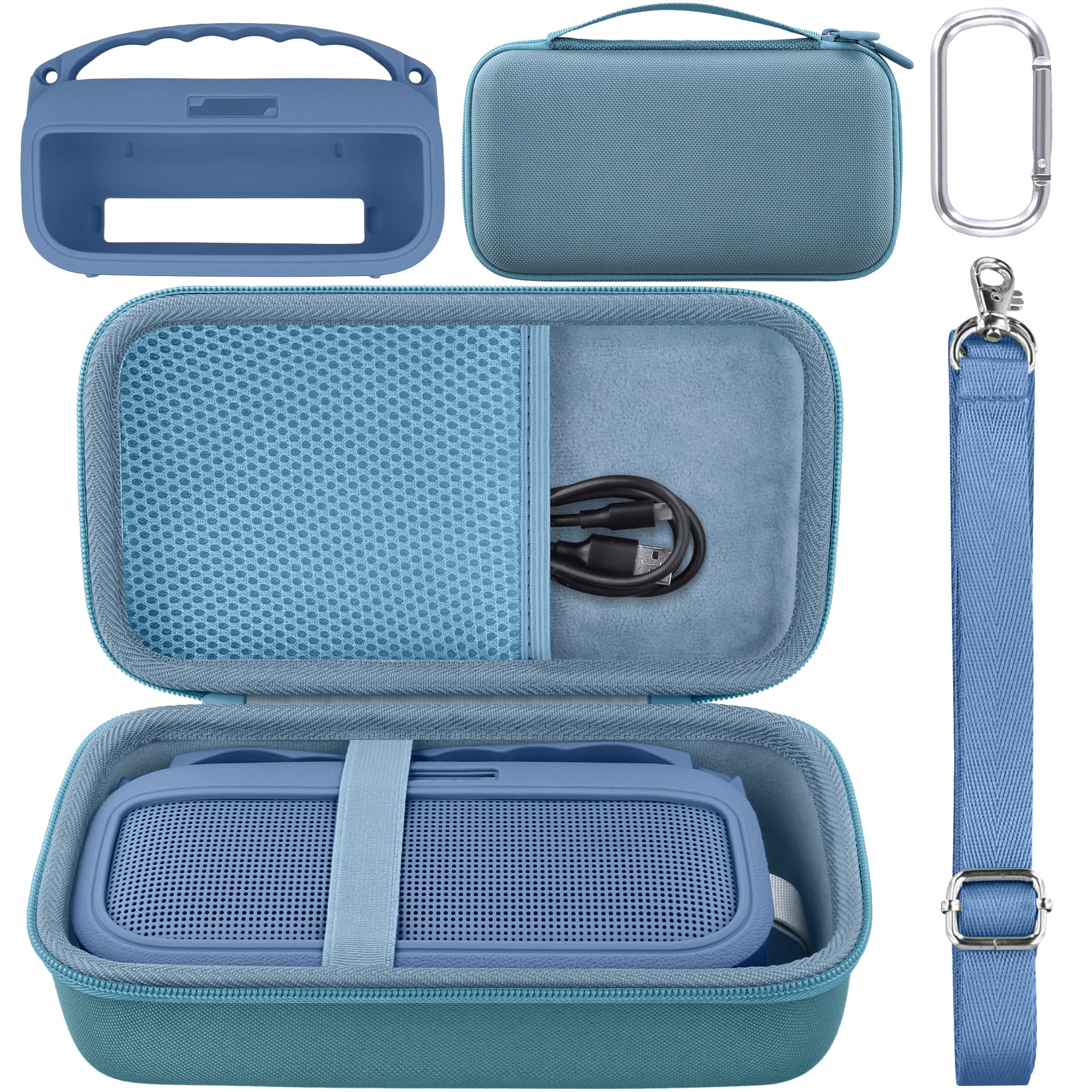 co2CREA Duro Viajar Caja Estuche Funda para Bose New SoundLink Flex 2nd Gen portátil（Funda Solo,Case Only）