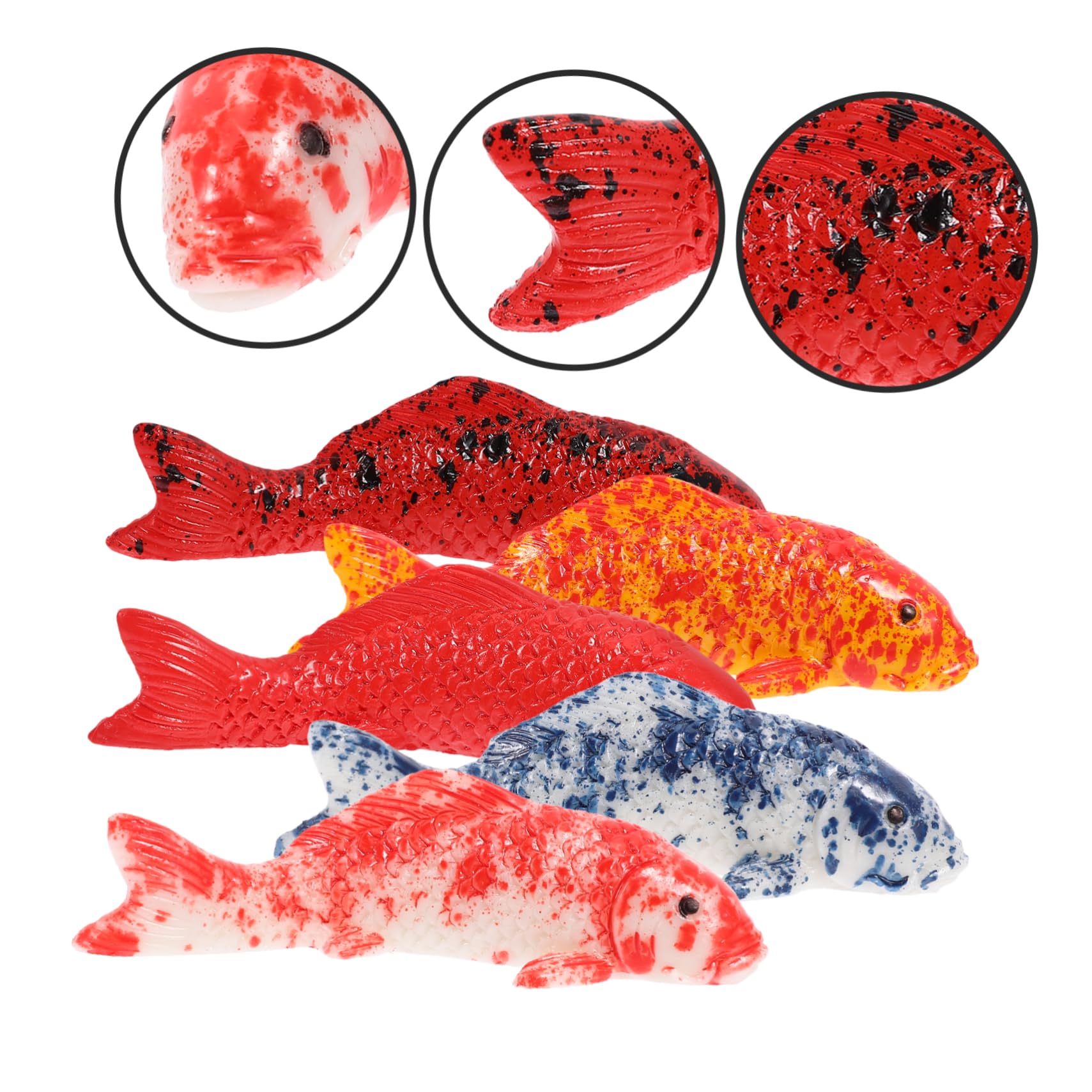 YARNOW 5pezzi Pesci Galleggianti Finti per Decorazioni Acquario Simulazione di Pesci per Vasche d'Acqua Dolci o Salate Ornamenti Decorativi per Acquario di Casa o Ufficio