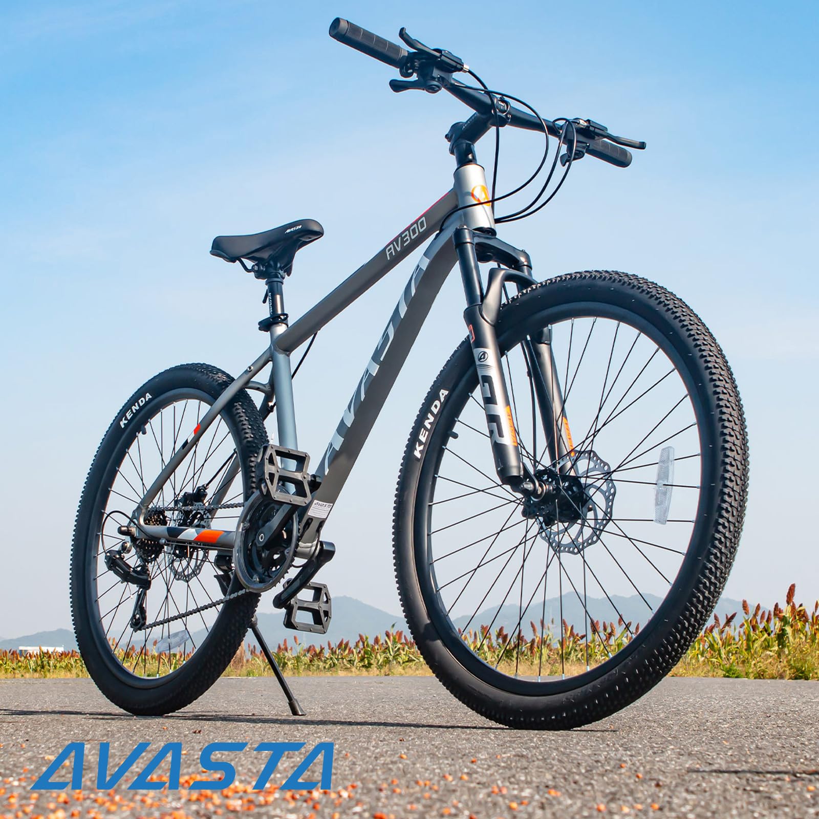 AVASTA AV300 26 27.5 inch Mountain Bike with 21-Speed，Aluminum Frame, Dual Disc Brake, Comfortable Saddle,Multiple Colors