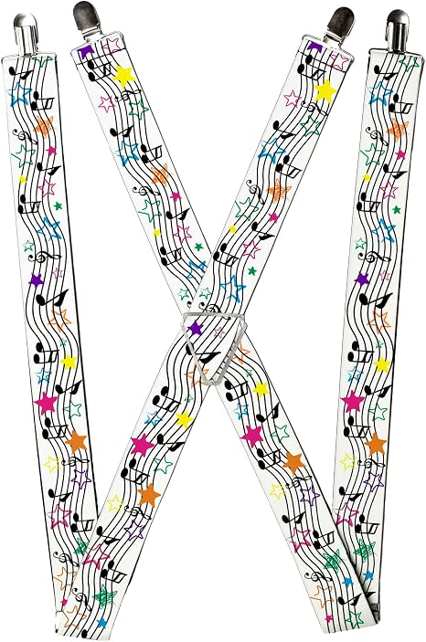 Music Note Star Suspenders
