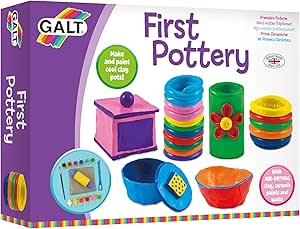 Galt Toys, First Pottery, Kids' Craft Kits, Clay and Paint Ages 6 Years Plus