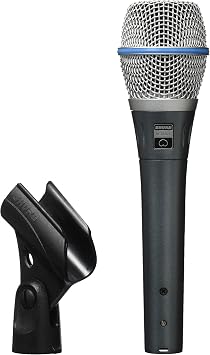 SHURE BETA87C-X Condenser Microphone Cardioid Unidirectional XLR Wired Professional Noise Reduction High Durability High Performance Shock Mount Built-in Pop Filter Vocal Song Live Recording Microphone Microphone