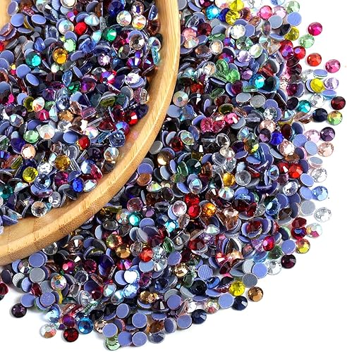 Vista 149 de 6000 diamantes de imitación termoadhesivos a granel, diamantes de imitación azules para ropa de manualidades, cristales termoadhesivos