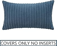 Vista 67 de UGASA - Juego de 2 fundas de almohada de terciopelo a rayas, funda decorativa para cojín con cremallera oculta para el hogar, sofá, dormitorio