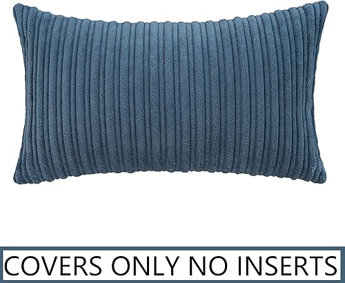 Miniatura 67 de UGASA - Juego de 2 fundas de almohada de terciopelo a rayas, funda decorativa para cojín con cremallera oculta para el hogar, sofá, dormitorio,