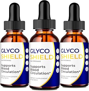 Glyco Shield Drops, Glyco Shield Blood Formula Support Supplement Drops - Maximum Strength, All Natural Healthy Circulation, Stable Levels & Overall Health, Advanced GlycoShield Reviews (3 Pack)