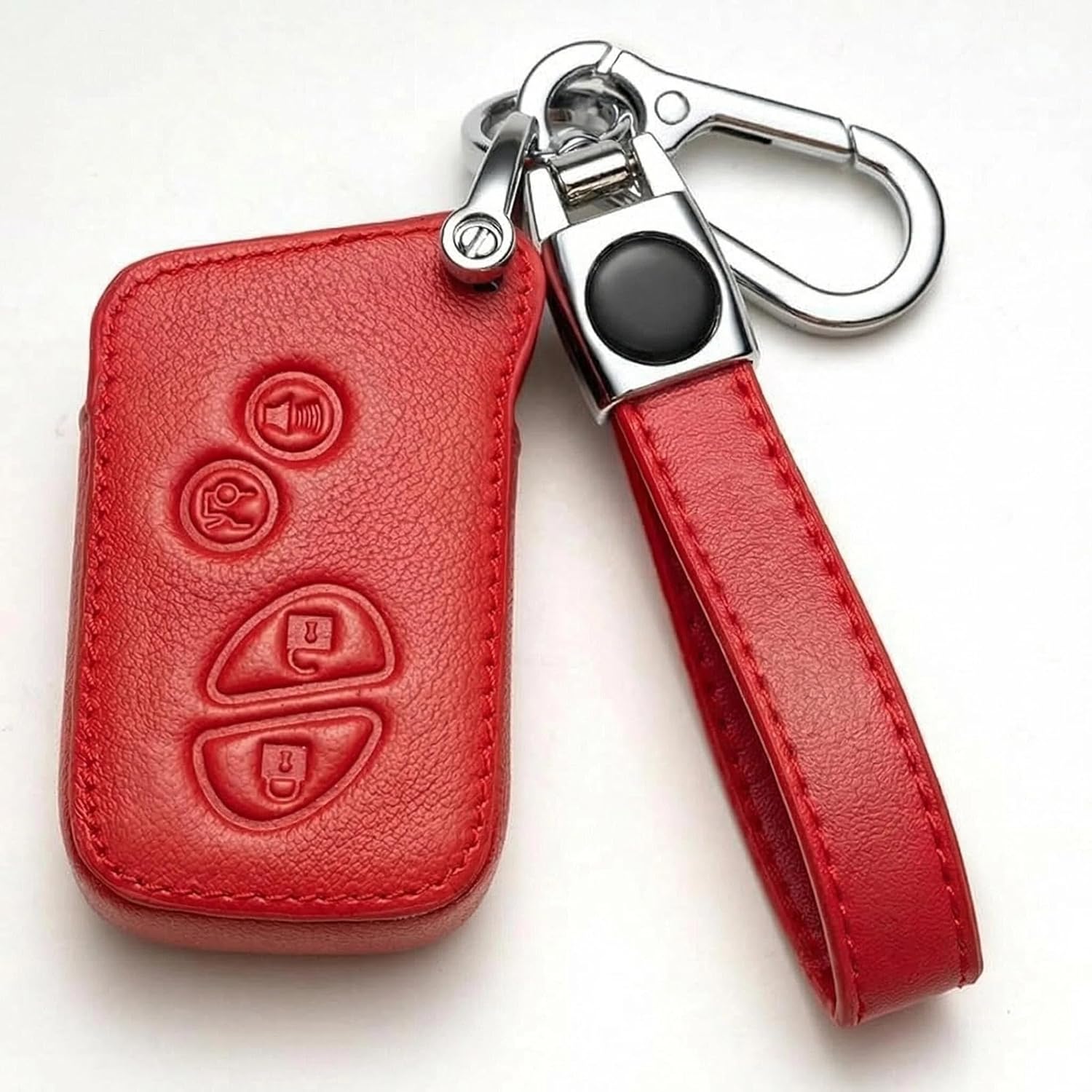Car Key Fob Case, for Lexus ES200, ES300h, RX300, NX200, UX260H, CT200h‌ Series Car Key Fob Case Cover Accessories (4 Button) Red