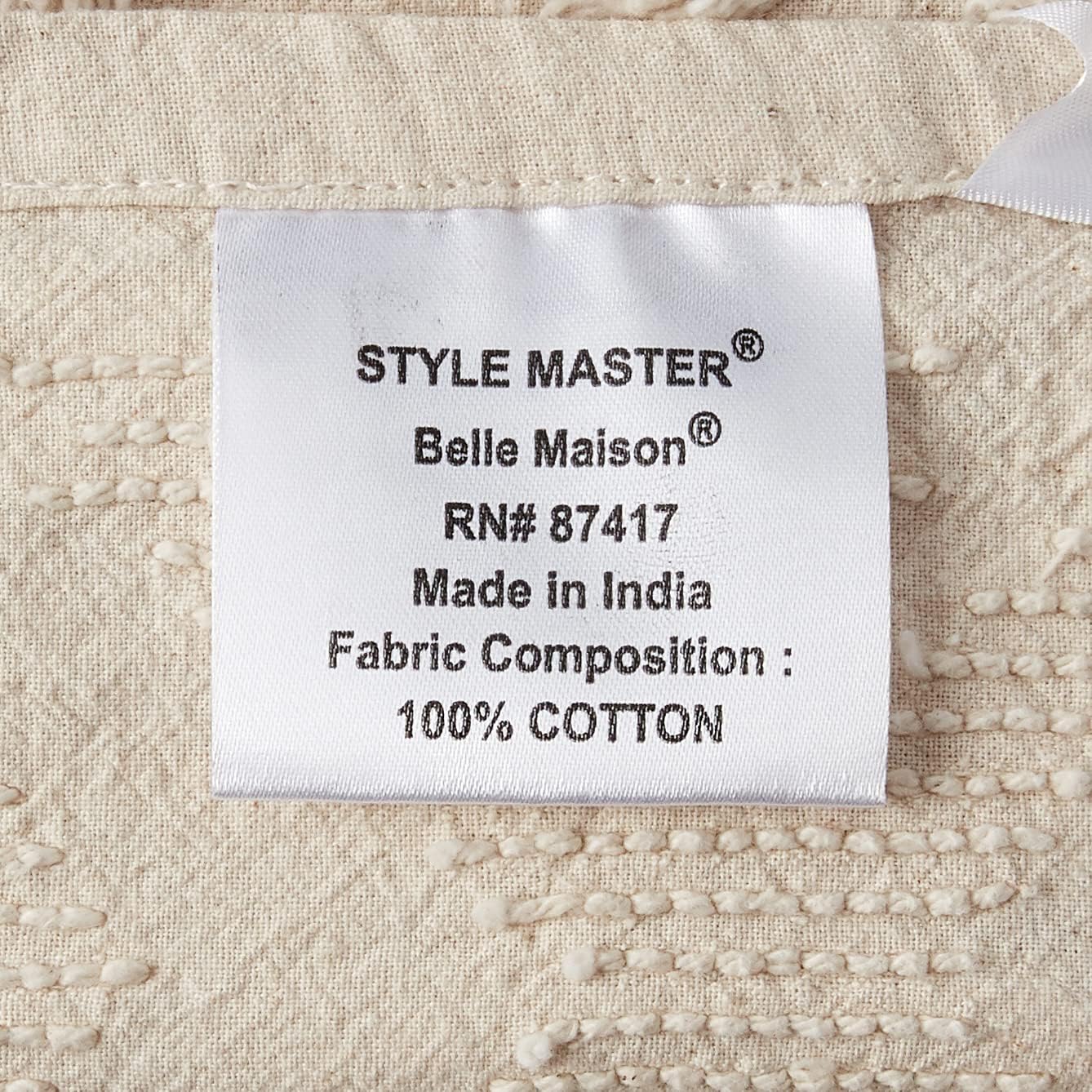 Stylemaster Diamond Bedspread, King, Ivory