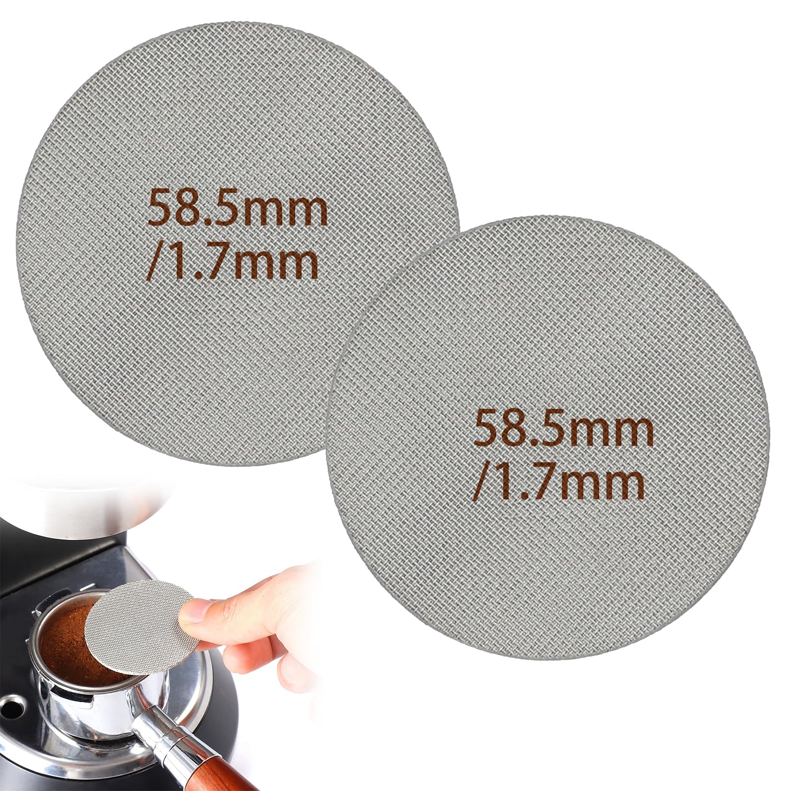 Puck Screen 53,5mm, 2 Stück - Edelstahl-Sieb Für Siebträger, 1,7mm Dick, Wiederverwendbar