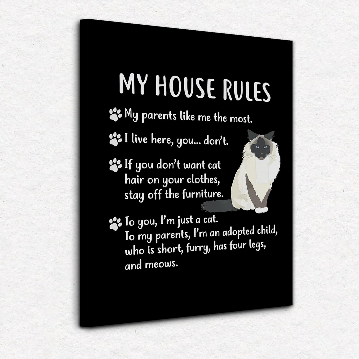 Nogrit Ragdoll Cat Canvas Wall Art,Ragdoll Cat Gifts,Gifts