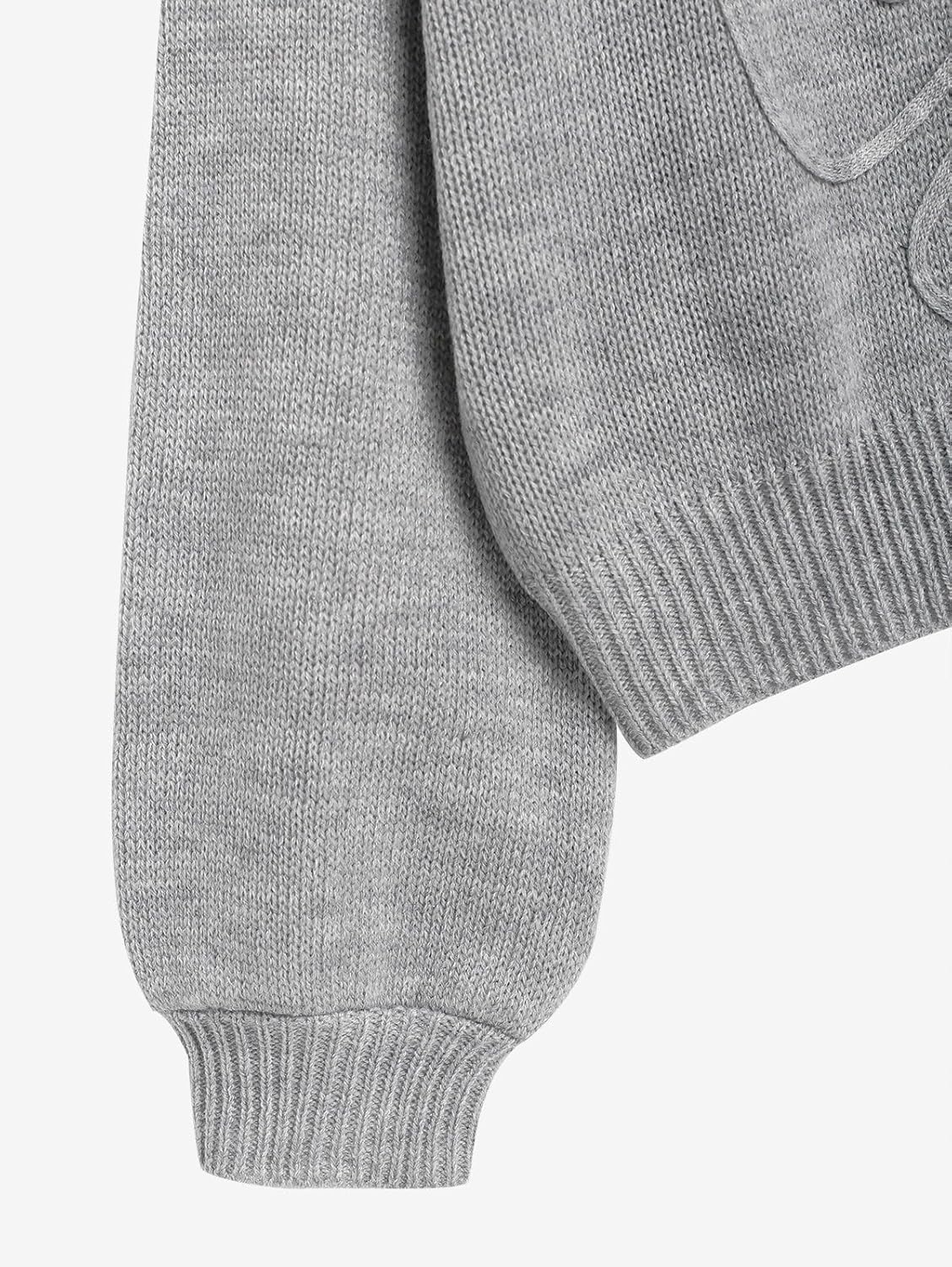 Womens Vintage Fair Isle Knit Sweater 2025 Fall Long Sleeve Crewneck Lightweight Pullover Top Sweaters - Image 5