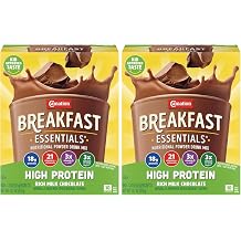 Carnation Breakfast Essentials High Protein Powder Drink Mix,Rich Milk Chocolate,10 Packets,Pack of 12