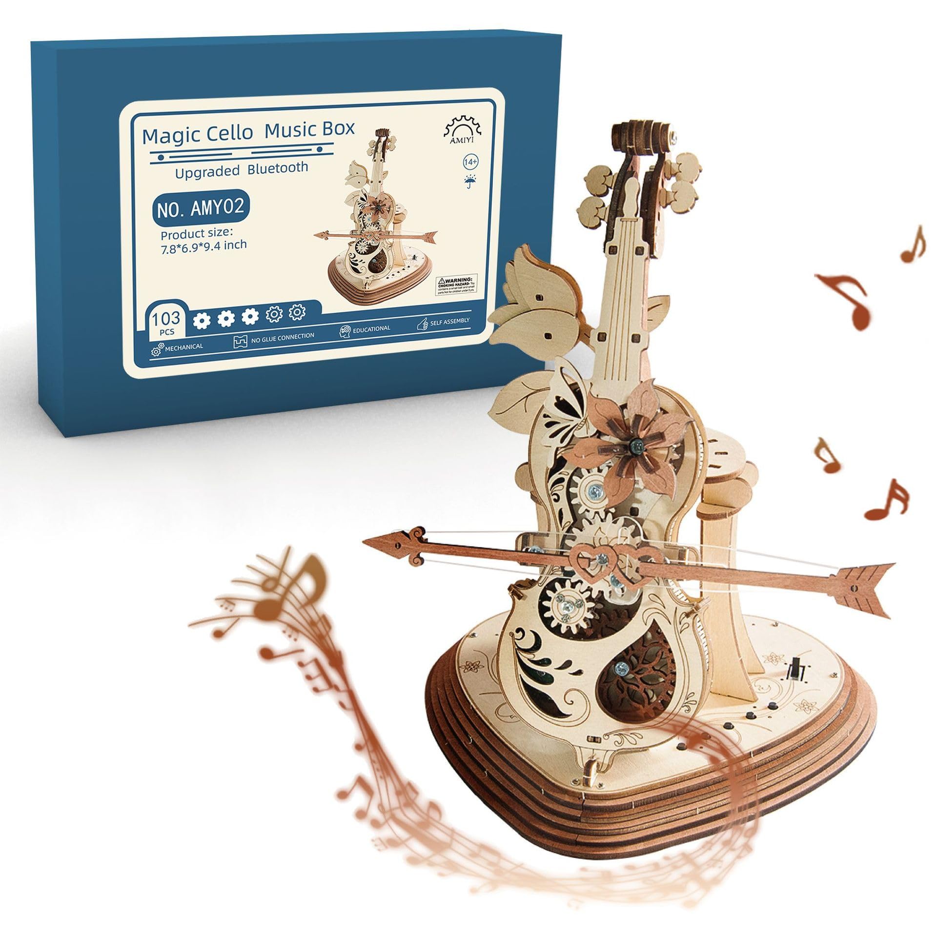 Amazon.com: 3D Puzzles for Adults Wooden Puzzles Cello Music Box