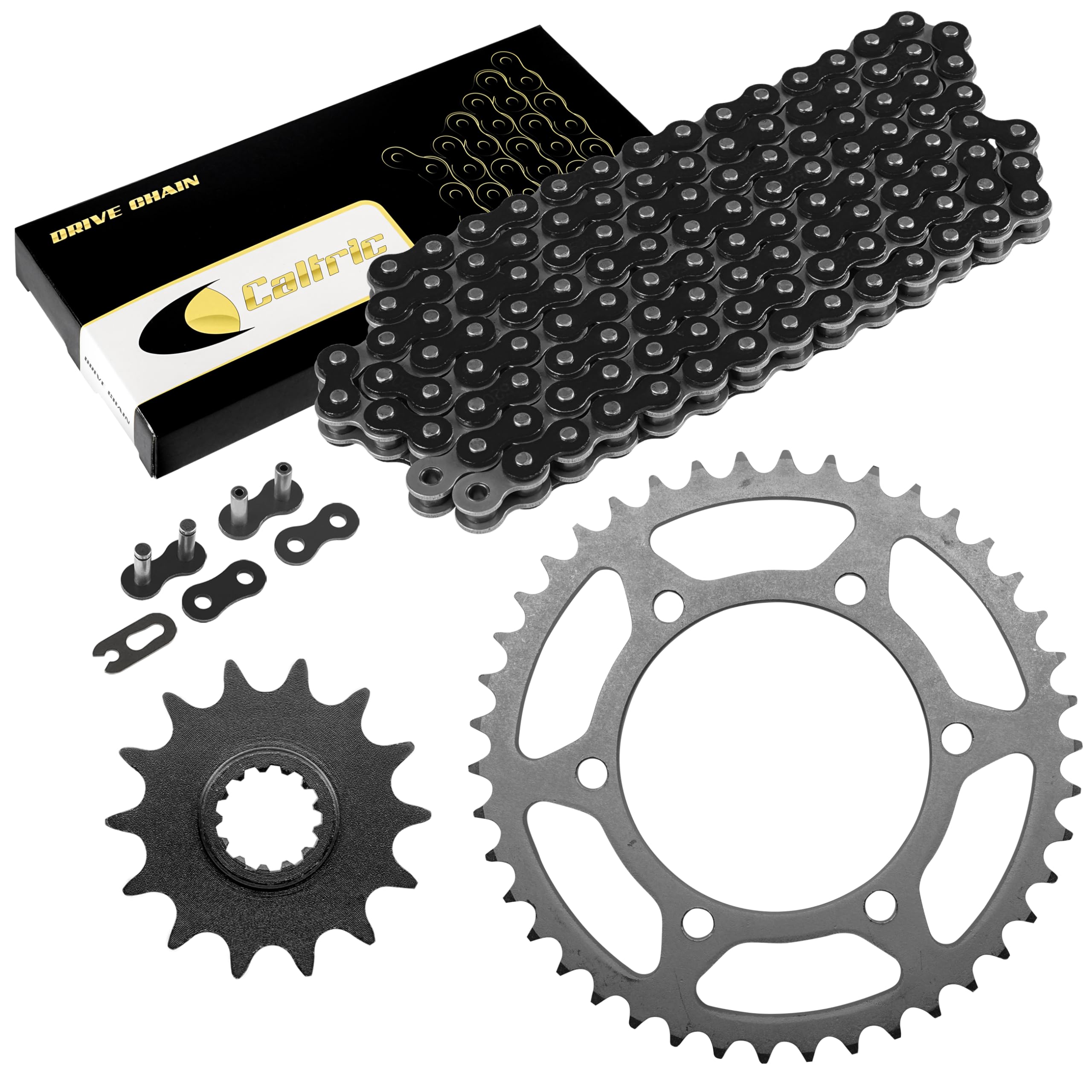 Amazon.com: Caltric Black Drive Chain And Sprocket Kit Compatible