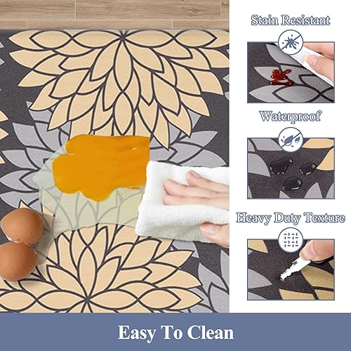 Miniatura 206 de HEBE Kitchen Mat 20"x71" Anti Fatigue Floor Mat Runner Non Slip Kitchen Mats for Floor Waterproof Kitchen Rugs and Mats Ergonomic Cushioned Comfort