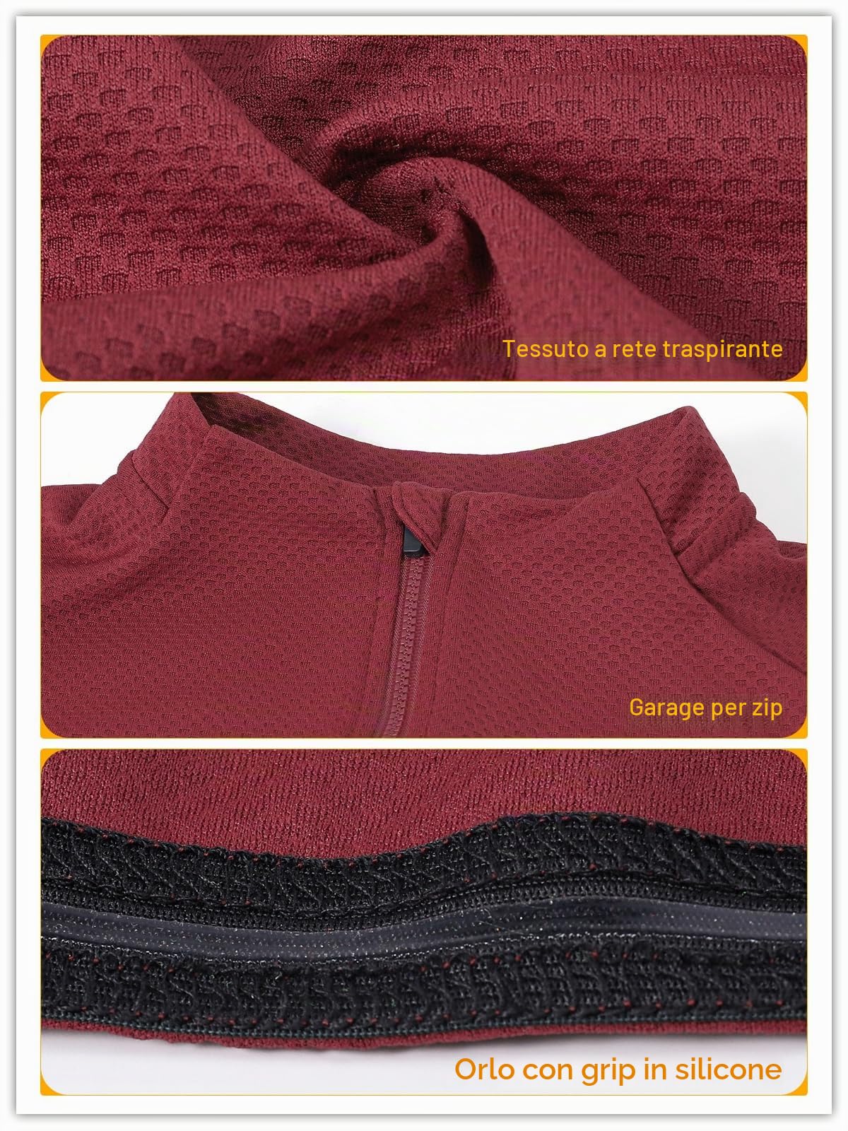 BERGRISAR Maglia Ciclismo Abbigliamento MTB Bike Uomo Maniche Lunghe Maglia Bici da Strada Primavera Autunno