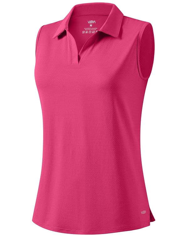 Viodia Women's Sleeveless Golf Polo Shirts Rose XL by Viodia - Used condition - US$13.24